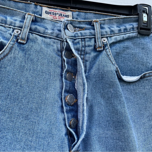 Vintage 90’s Guess Button Fly Straight Leg Jeans - Picture 3 of 8